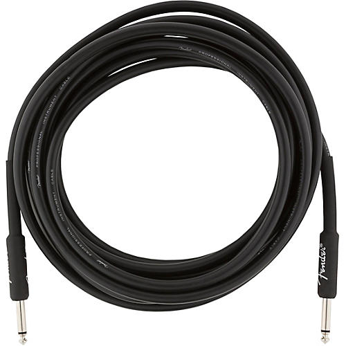 Fender Professional Series Straight to Straight Instrument Cable 15 ft. White Tweed