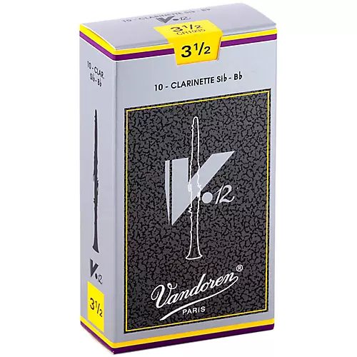 Vandoren V12 Bb Clarinet Reeds Strength 3.5+ Box of 10