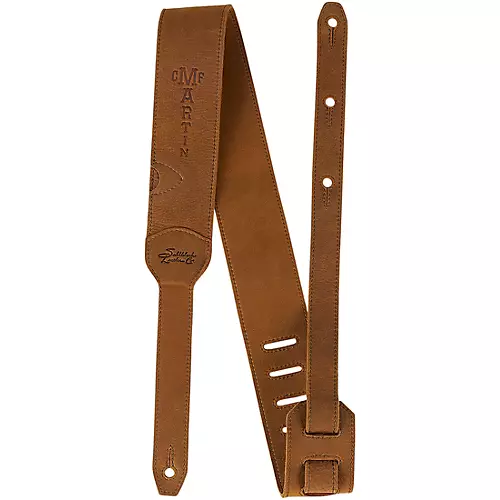 Martin Luxe by Martin Leather Guitar Strap Brown 2.5 in.