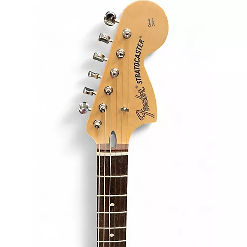 Used Fender Tom Delonge Signature Stratocaster Graffiti Yellow Solid Body Electric Guitar Graffiti Yellow