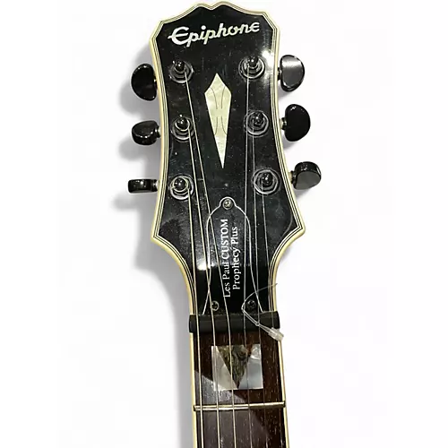 Used 2014 Epiphone Les Paul Prophecy Custom EX Baltic Blue Solid Body Electric Guitar Baltic Blue