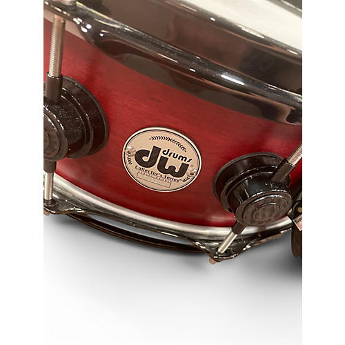 Used DW 14X5.5 Collector's Series Snare red Drum red 211
