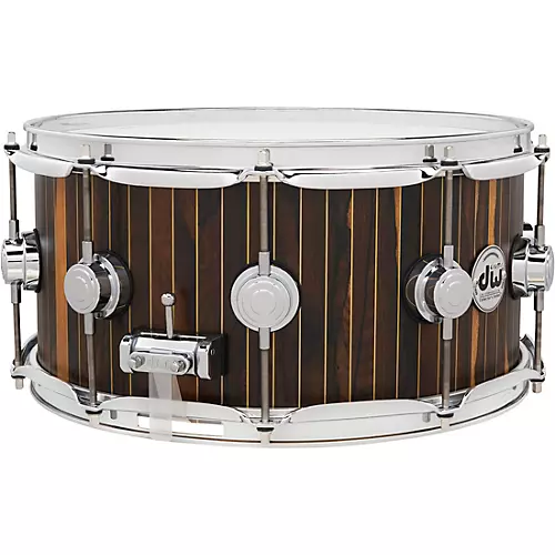 DW DW Collectors Series 333 Maple Snare Drum 14 x 6.5 in. Brass Pinstripe Ziricote