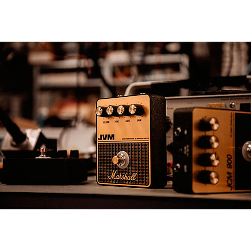 Marshall JVM Distortion and Overdrive Effects Pedal Black and Gold