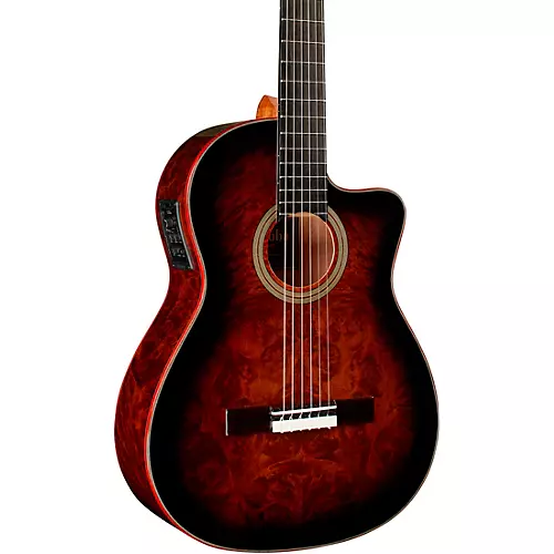 Cordoba Fusion 12 Exotic Top Nylon-String Classical Acoustic-Electric Guitar Brown Sugar Burst
