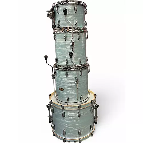 Used Pearl 7 Piece Session Studio Select Drum Kit blue oyster pearl Drum Kit blue oyster pearl