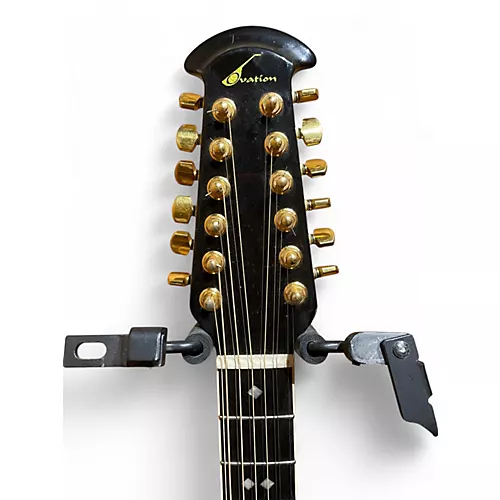 Used Ovation 1866 Legend Black 12 String Acoustic Electric Guitar Black