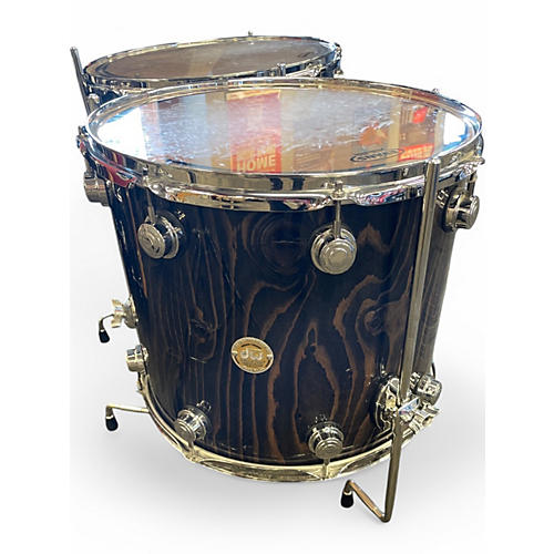 Used 2004 DW 4 Piece Collector's Series Exotic Black Lacquer Drum Kit Black Lacquer