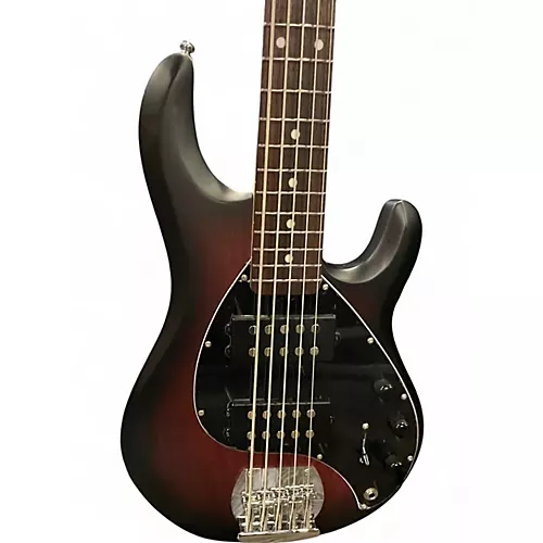 Used Sterling by Music Man Ray5HH 5 String  Ruby Red Burst Satin Electric Bass Guitar Ruby Red Burst Satin