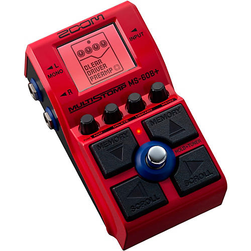 Zoom MS-60B+ MultiStomp Bass Effects Pedal Red