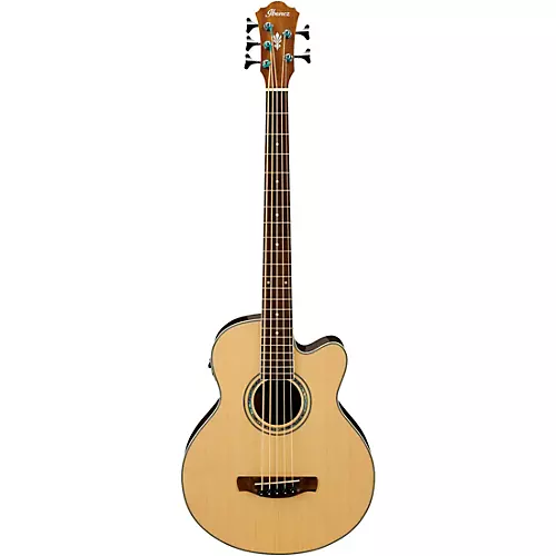 Ibanez AEB105E 5-String Acoustic-Electric Bass Guitar Gloss Natural