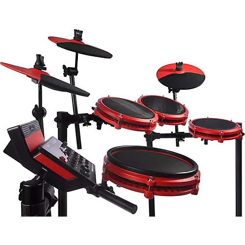 Alesis Nitro Max 8-Piece Electronic Drum Set With Bluetooth and BFD Sounds Red