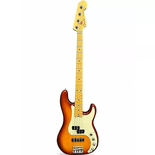 Used Fender American Elite Precision Bass Tobacco Sunburst Electric Bass Guitar Tobacco Sunburst