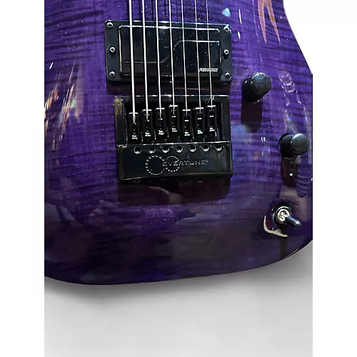 Used ESP LTD SH7ET Trans Purple Solid Body Electric Guitar Trans Purple
