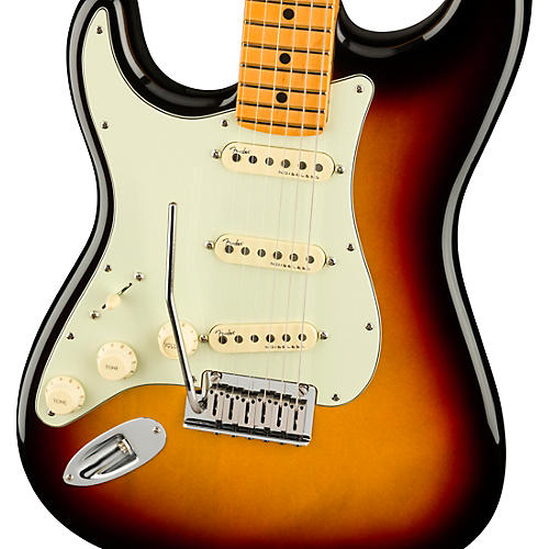 Fender American Ultra Stratocaster Maple Fingerboard Left-Handed Electric Guitar Texas Tea