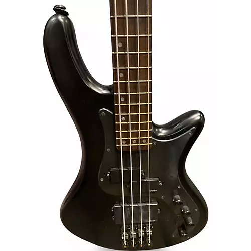 Used Schecter Guitar Research Stiletto Custom 4 String Black Electric Bass Guitar Black