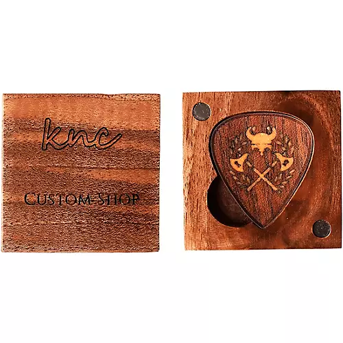 Knc Picks Viking Glowing Guitar Pick With Wooden Box Single