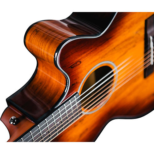 Mitchell MX430 Spalted Maple Acoustic-Electric Guitar Whiskey Burst