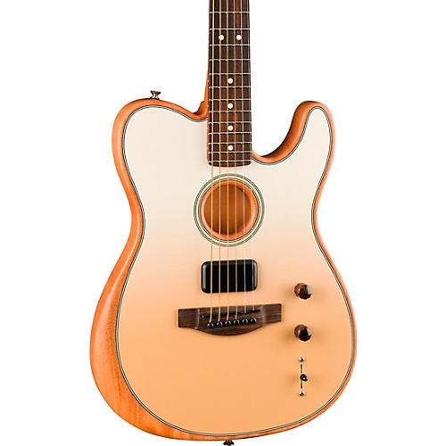 Fender FINNEAS Signature Acoustasonic Telecaster Acoustic-Electric Guitar Cappuccino Fade