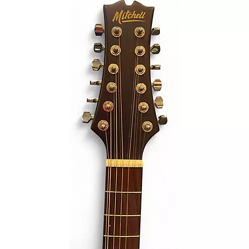 Used Mitchell T331-TCE-BST edge burst 12 String Acoustic Electric Guitar edge burst