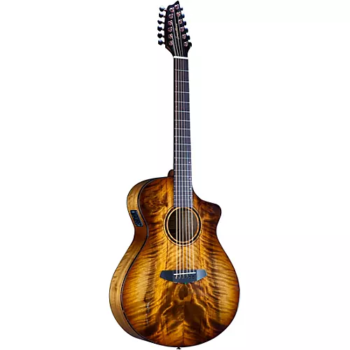 Breedlove Pursuit Exotic S CE Myrtlewood 12-String Concert Acoustic-Electric Guitar Amber Burst