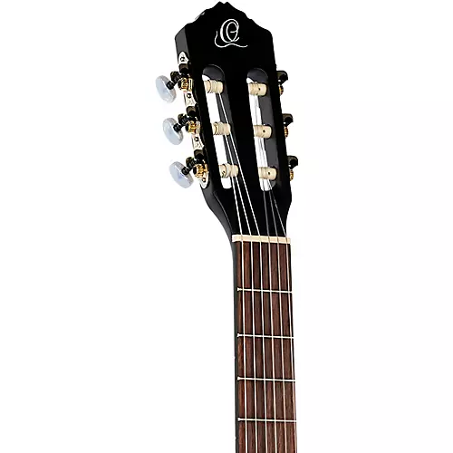 Ortega RCE125SN Family Series Thinline Acoustic-Electric Classical Guitar Satin Black