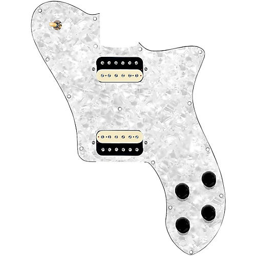 920D Custom Loaded Pickguard for '72 Deluxe Telecaster With Uncovered Roughnecks Humbuckers White