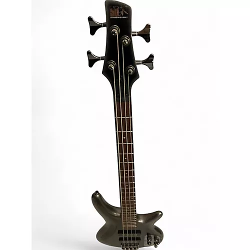 Used Ibanez SR300E Silver Electric Bass Guitar Silver