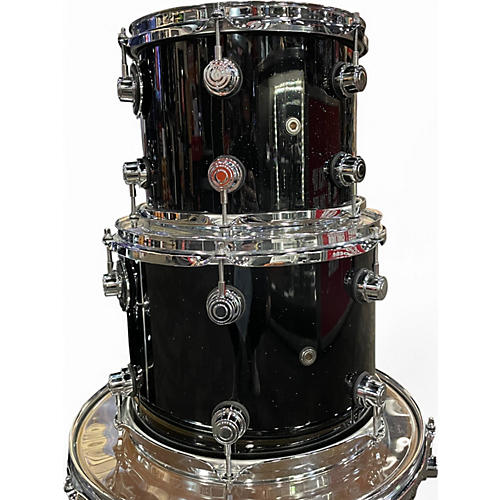 Used DW 4 Piece Performance Series Black Mirra Drum Kit Black Mirra