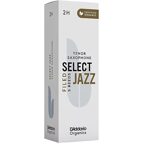 D'Addario Woodwinds Select Jazz, Tenor Saxophone Reeds - Filed,Box of 5 4H