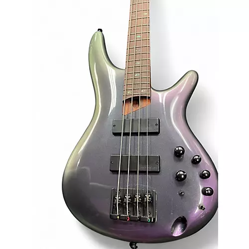Used Ibanez SR5005E 5 String BLACK AURORA BURST Electric Bass Guitar BLACK AURORA BURST