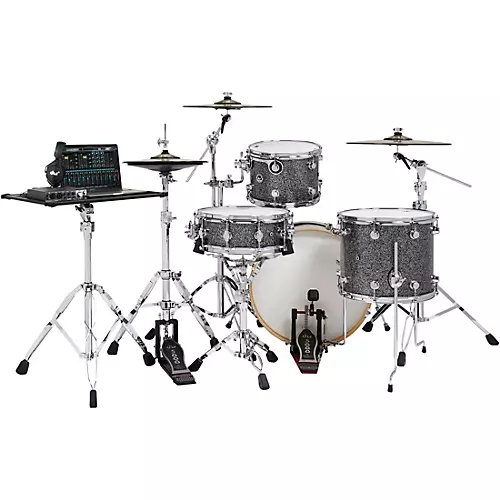 DW DWe Wireless Acoustic-Electronic Convertible 4-Piece Drum Set Bundle With 20