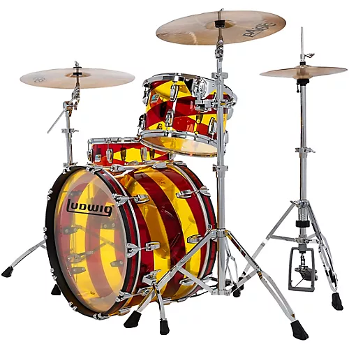 Ludwig Vistalite 50th Anniversary Fab 3-Piece Shell Pack With 22
