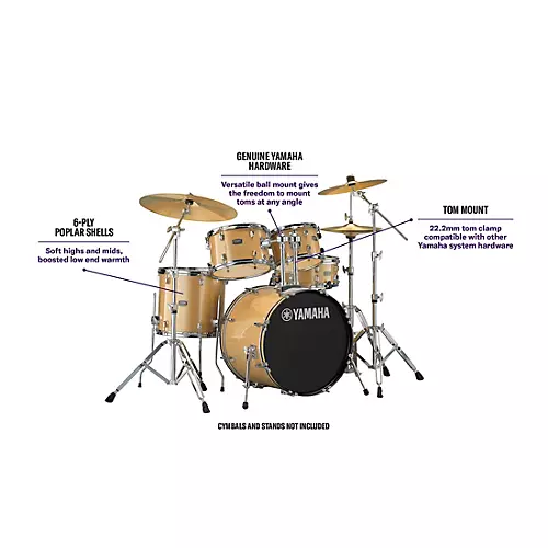 Yamaha Rydeen 5-Piece Shell Pack With 20