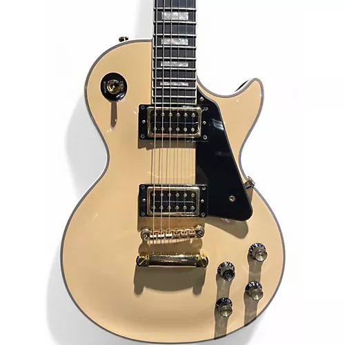 Used 2020s Epiphone Les Paul Custom Antique Ivory Solid Body Electric Guitar Antique Ivory