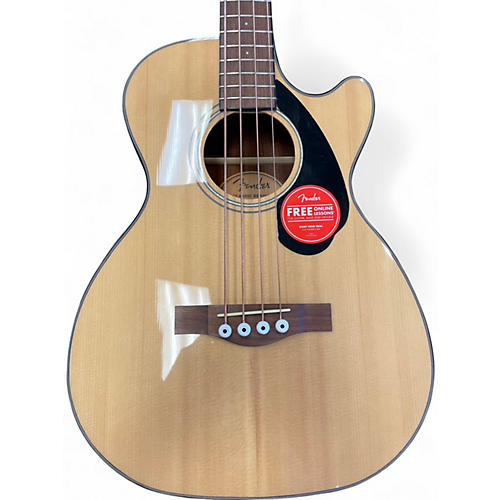 Used Fender cb-60sce Natural Acoustic Bass Guitar Natural