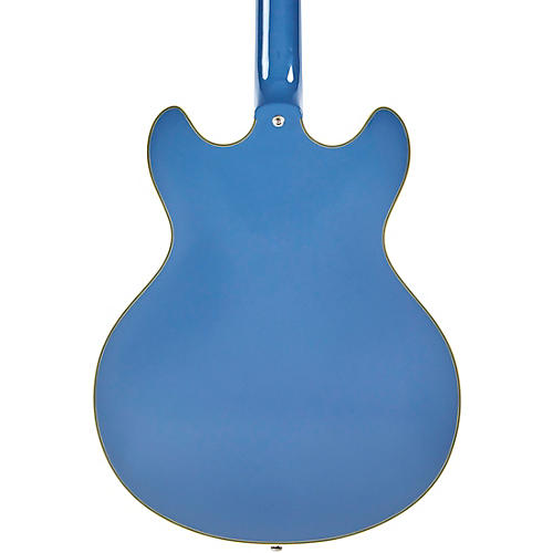 D'Angelico Excel DC Tour Semi-Hollow Electric Guitar With Supro Bolt Bucker Pickups and Stopbar Tailpiece Slate Blue