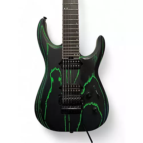 Used Jackson Jackson Pro Series Dinky DK Modern Ash FR7 Baked Green BLACK AND GREEN Solid Body Electric Guitar BLACK AND GREEN