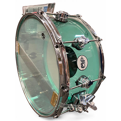 Used DW 6.5X14 Design Series Acrylic Snare Sea Glass Drum Sea Glass 15