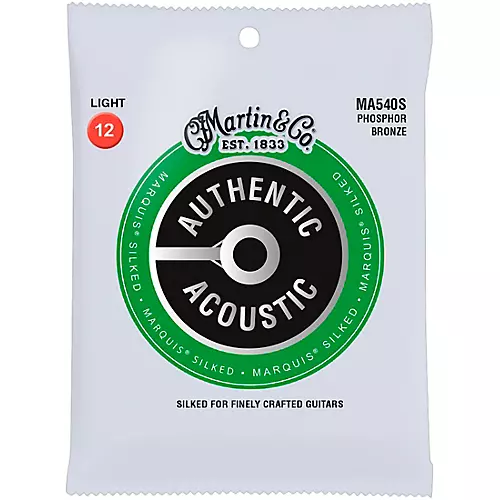 Martin MA540S Marquis Phosphor Bronze Light Authentic Silked Acoustic Guitar Strings
