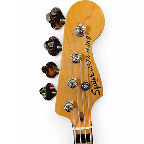 Used Squier Classic Vibe 70s Jazz Bass Black Electric Bass Guitar Black