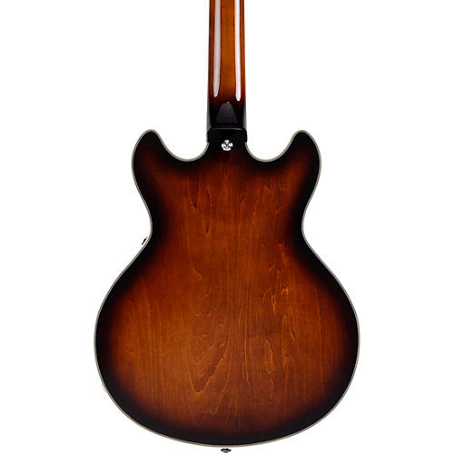 D'Angelico Premier Mini DC Semi-Hollow Electric Guitar With Stopbar Tailpiece Black Flake