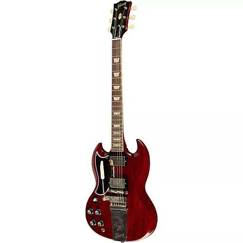 Gibson Custom 1964 SG Standard Reissue w/Maestro Vibrola VOS Left-Handed Electric Guitar Cherry Red