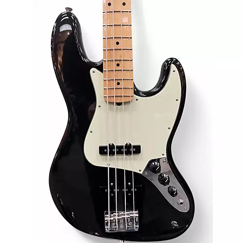 Used 2017 Fender American Professional Jazz Bass Black Electric Bass Guitar Black