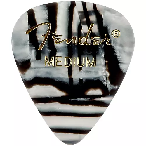 Fender 351 Shape Premium Picks, Zebra Celluloid Heavy 12 Pack