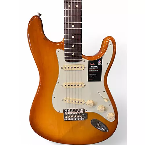 Used 2022 Fender AMERICAN PERFORMER STRATOCASTER Honey Burst Solid Body Electric Guitar Honey Burst