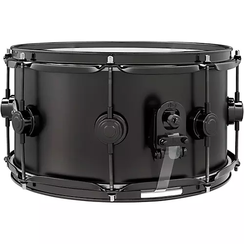 DW Collector's Series Satin Black Over Brass Snare Drum With Black Nickel Hardware 13 x 7 in.