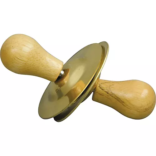 Rhythm Band Brass Cymbals With Knobs 7 in. Pair With Handles