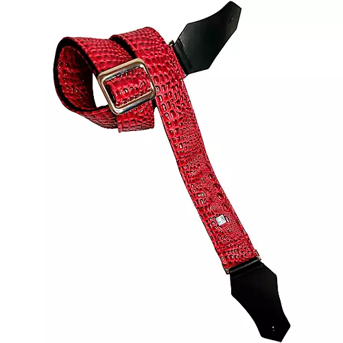 Get'm Get'm Aussie Gator Guitar Strap Burgundy 2 in.