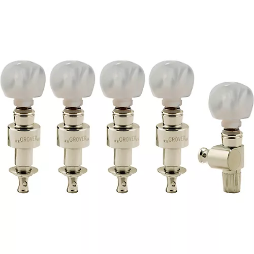 Grover Planetary Round Pearloid Button Tuning Pegs Chrome